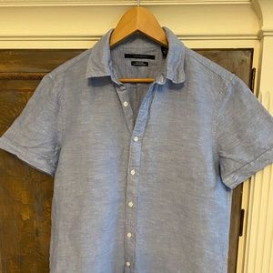 Perry Ellis Linen Blend Button Down Medium